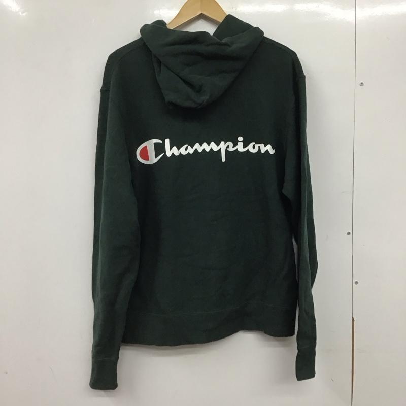チャンピオン Campion パーカー 長袖 XL 無地 緑 / グリーン /  メンズ USED 古着 中古 10144894
