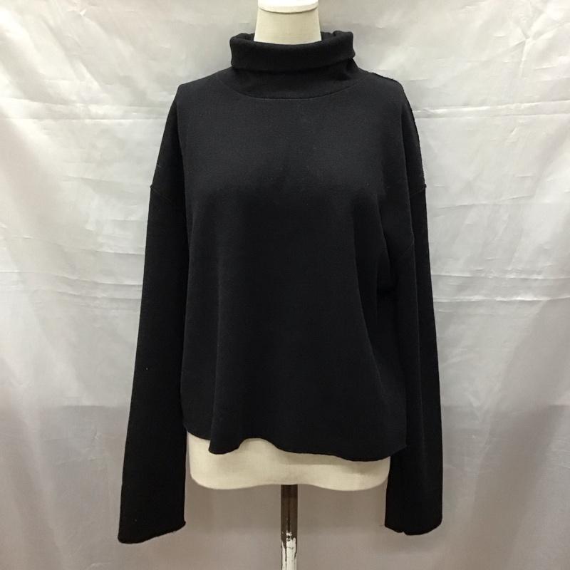 ザラ ZARA ニット、セーター 長袖 0264 430 800 ハイネック タートルネック M 無地 黒 / ブラック /  レディース USED 古着 中古 10118405