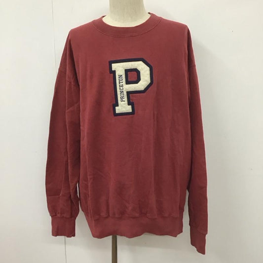 古着 USED トレーナー 長袖 長袖トレーナー スウェット 長袖カットソー クルーネックカットソー L ロゴ、文字 えんじ / ワインレッド /  メンズ USED 古着 中古 10107240
