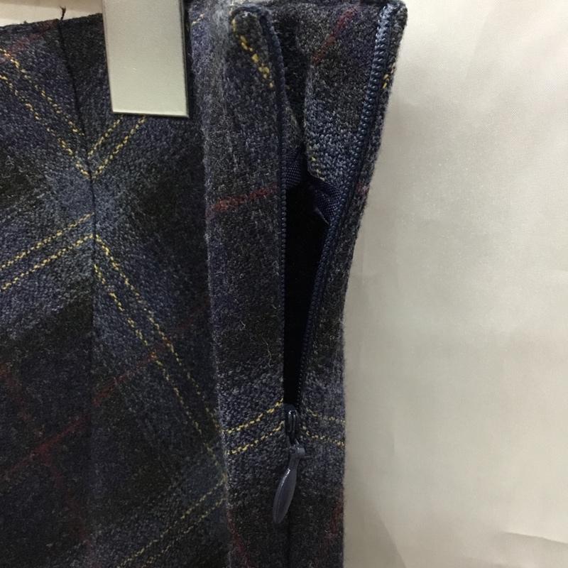 エルエルビーン L.L.Bean スカート ロングスカート USA製 フレアスカート 4 チェック 紺 / ネイビー /  レディース USED 古着 中古 10112894