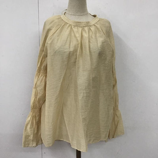 ビス ViS カットソー 長袖 BVH-11100-A パフスリーブシアーブラウス 長袖カットソー M 無地 ベージュ / ベージュ /  レディース USED 古着 中古 10117304
