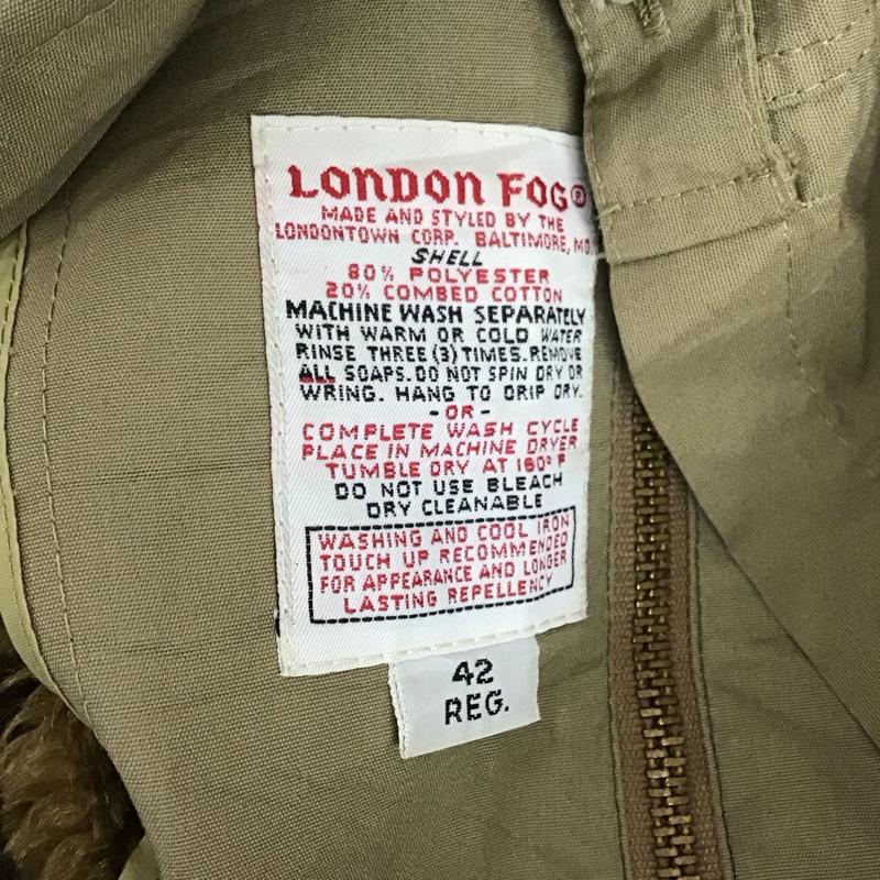 ロンドンフォグ LONDONFOG ジャケット、上着 ジャンパー、ブルゾン ジップアップジャケット ジャンパー アウター 裏起毛 70s 42 無地 ベージュ / ベージュ /  メンズ USED 古着 中古 10112077