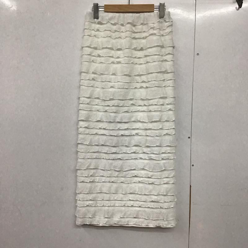 ローリーズファーム LOWRYS FARM スカート ロングスカート ロングスカート タイトスカート ストレッチ FREE 無地 白 / ホワイト /  レディース USED 古着 中古 10143819