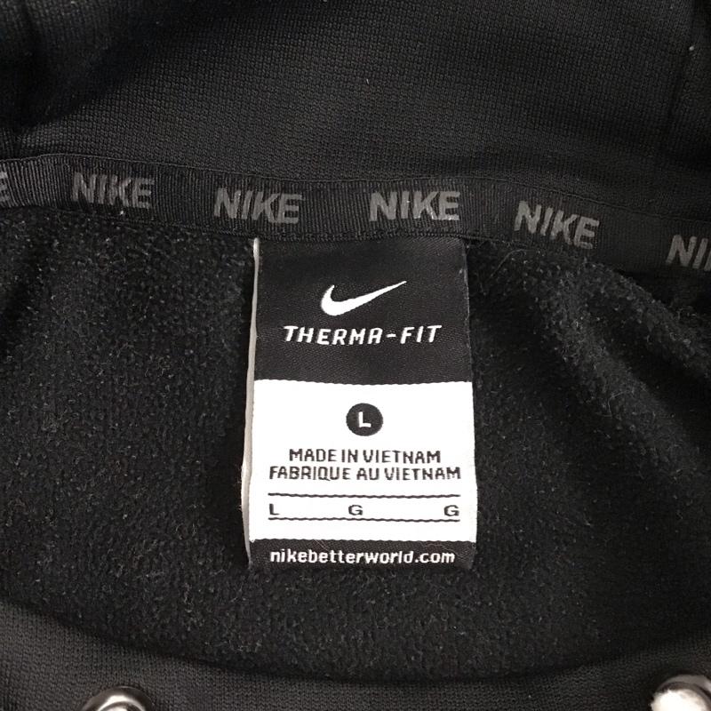 ナイキ NIKE パーカー 長袖 823085-010 サーマ 長袖パーカー スポーツウェア L ロゴ、文字 黒 / ブラック /  メンズ USED 古着 中古 10111490