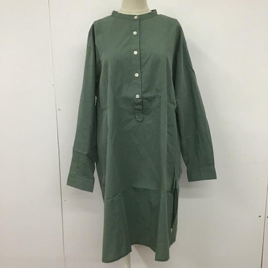 スタディオクリップ studio CLIP シャツ、ブラウス 長袖 L 無地 薄緑 / ライトグリーン /  レディース USED 古着 中古 10106162