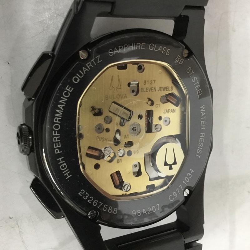 ブローバ BULOVA 腕時計 アナログ（クォーツ式） 98A207 CURV Progressive Sports 箱有 ロゴ、文字 黒 / ブラック /  メンズ USED 古着 中古 10133875