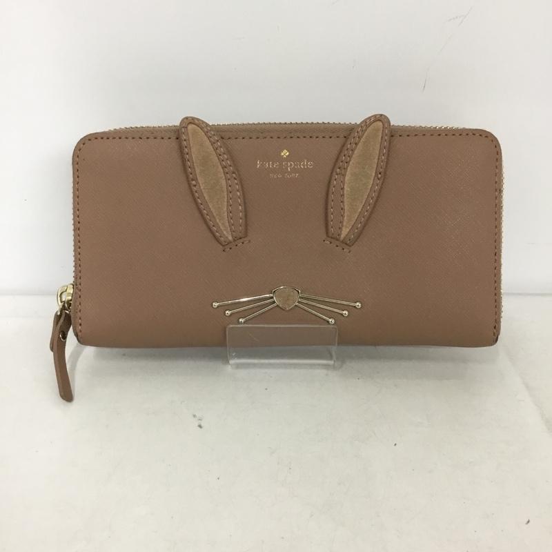 ケイトスペード Kate Spade 財布 長財布 ラウンドファスナー ロングウォレット うさぎ  桃 / ピンク /  レディース USED 古着 中古 10138493