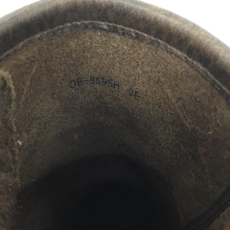 スローウェアライオン SLOW Wear Lion ブーツ エンジニアブーツ OB-859SH ファスナー レザー 9E 無地 茶 / ブラウン /  メンズ USED 古着 中古 10141941