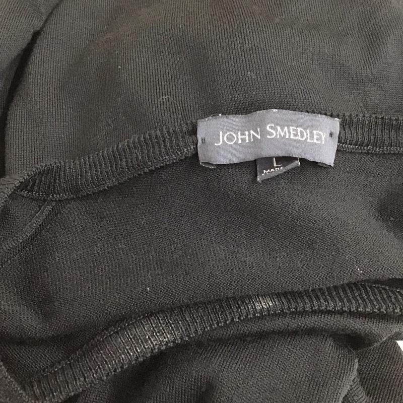 ジョンスメドレー JOHN SMEDLEY カットソー 長袖 長袖ニットカットソー クルーネック セーター L 無地 黒 / ブラック /  メンズ USED 古着 中古 10127364