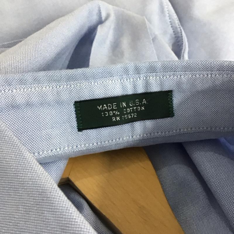 ポロバイラルフローレン Polo by RALPH LAUREN シャツ、ブラウス 長袖 長袖シャツ 無地シャツ カラーシャツ ボタンダウンシャツ ロゴ、文字 水色 / ライトブルー /  メンズ USED 古着 中古 10128667