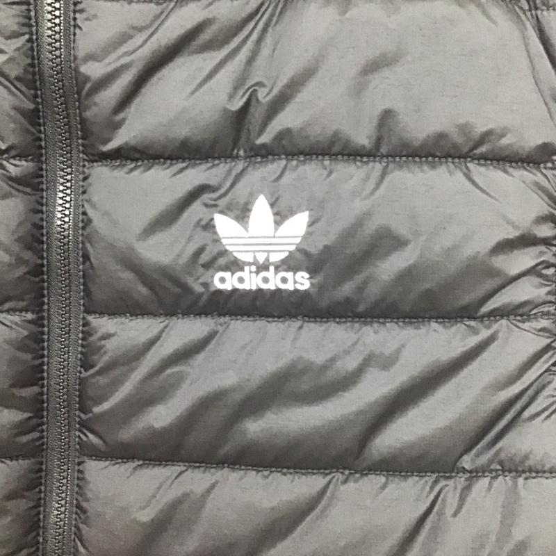 アディダス adidas ベスト ベスト ジップアップベスト ダウンベスト ノースリーブ ロゴ、文字 黒 / ブラック /  メンズ USED 古着 中古 10140139