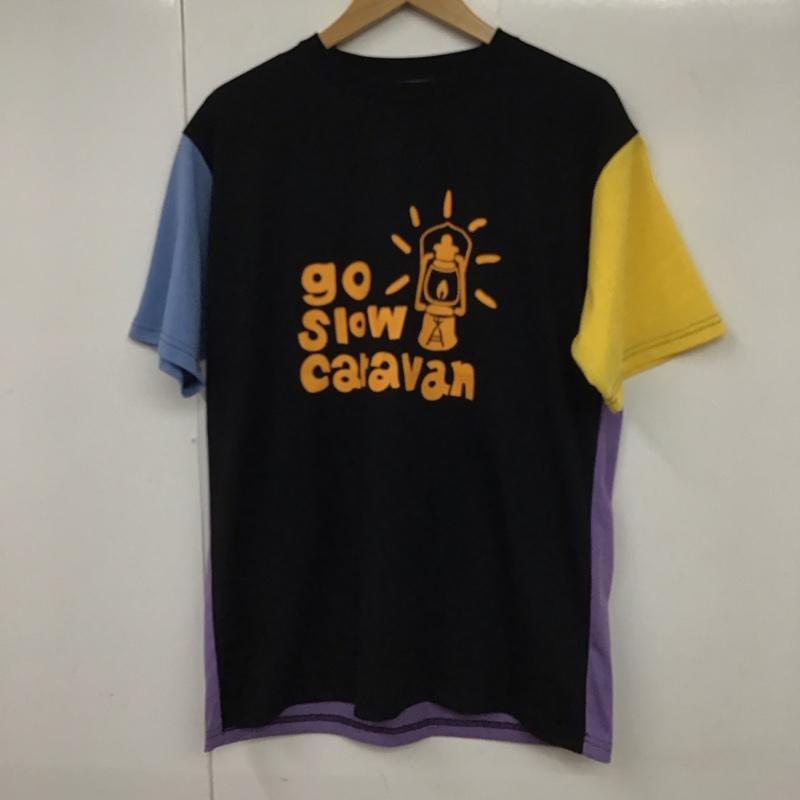 ゴースローキャラバン go slow caravan Tシャツ 半袖 4 ロゴ、文字 X プリント マルチカラー / マルチカラー /  メンズ USED 古着 中古 10130167