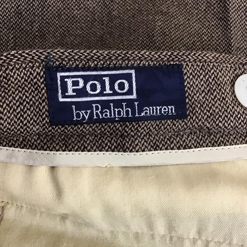 ポロバイラルフローレン Polo by RALPH LAUREN パンツ スラックス スラックスパンツ カジュアルパンツ ワイドパンツ センタータックパンツ 無地 茶 / ブラウン /  メンズ USED 古着 中古 10112071