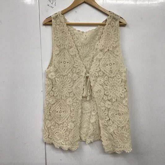 ニコアンド niko and... ベスト ベスト FREE 無地 アイボリー / アイボリー /  レディース USED 古着 中古 10129586