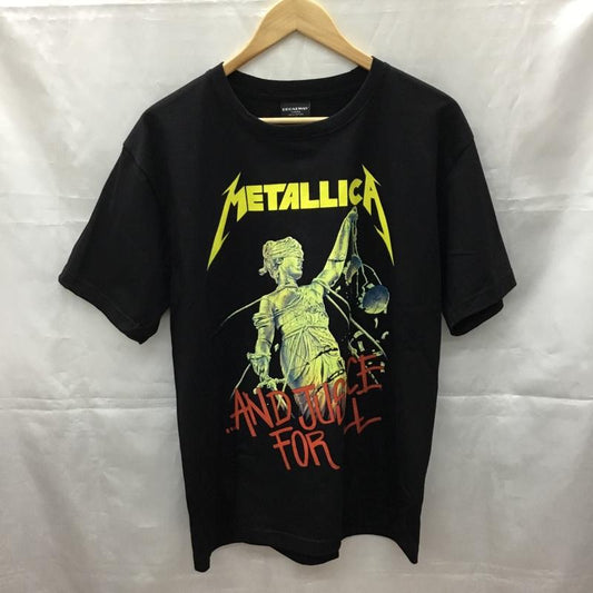 古着 USED Tシャツ 半袖 半袖カットソー プリントTシャツ クルーネックカットソー バンドTシャツ L プリント 黒 / ブラック /  メンズ USED 古着 中古 10106955