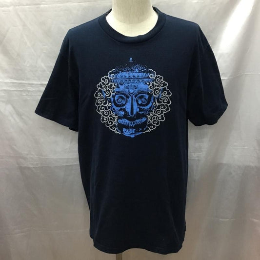 テンダーロイン TENDERLOIN Tシャツ 半袖 半袖カットソー プリントTシャツ クルーネックカットソー L プリント 紺 / ネイビー /  メンズ USED 古着 中古 10115159