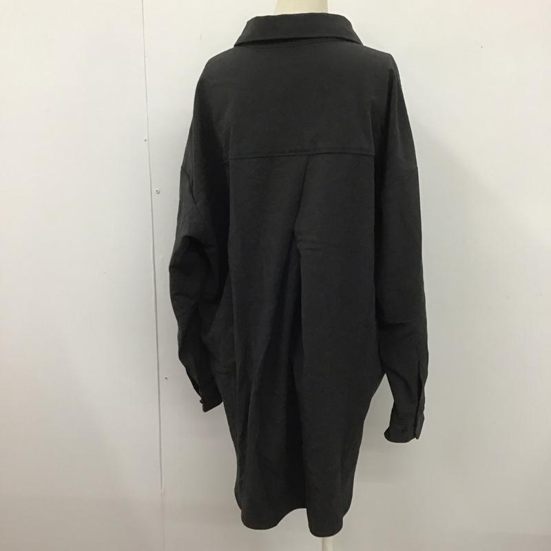 ローリーズファーム LOWRYS FARM シャツ、ブラウス 長袖 LF621226AD ダブルポケット FREE 無地 チャコールグレー / チャコールグレー /  レディース USED 古着 中古 10107502