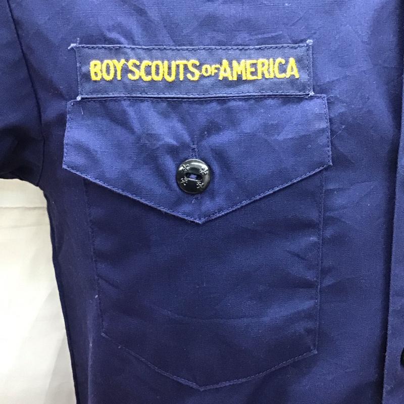 古着 USED シャツ、ブラウス 半袖 半袖シャツ ボーイスカウトシャツ カジュアルシャツ 古着 L ロゴ、文字 紺 / ネイビー /  メンズ USED 古着 中古 10110988
