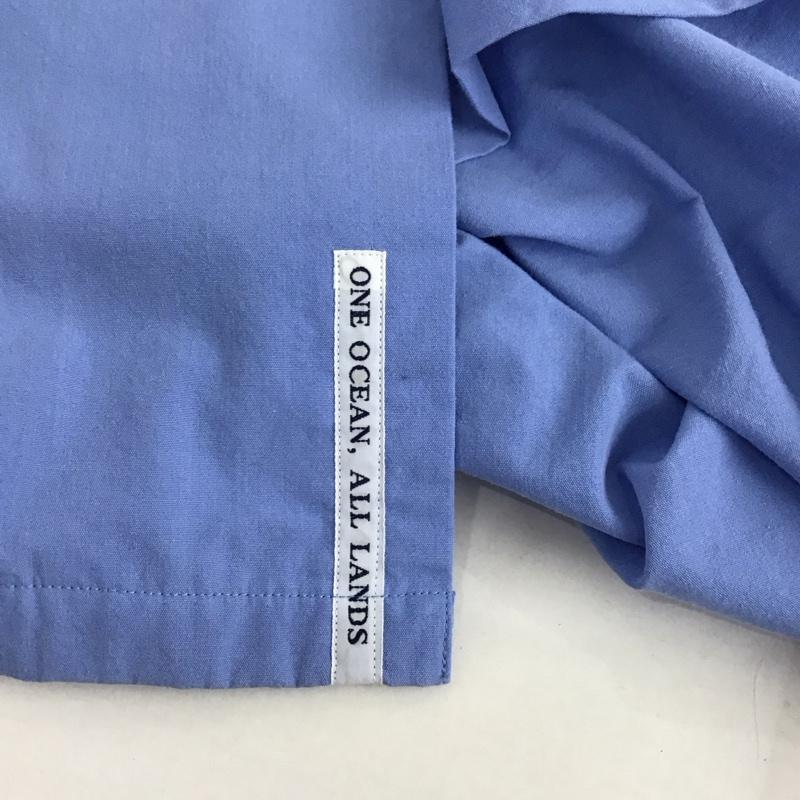 ナナミカ nanamica シャツ、ブラウス 半袖 半袖シャツ 無地シャツ ポケットシャツ L 無地 青 / ブルー /  メンズ USED 古着 中古 10125475