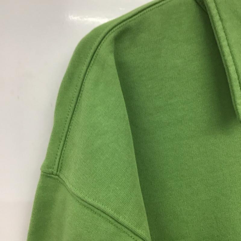 リーバイス Levi s トレーナー 長袖 長袖スウェット ジップアップネック トレーナー L ロゴ、文字 黄緑 / イエローグリーン /  メンズ USED 古着 中古 10148953