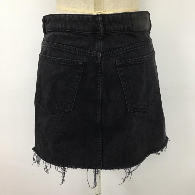 ザラ ZARA スカート ミニスカート S 無地 黒 / ブラック /  レディース USED 古着 中古 10111413