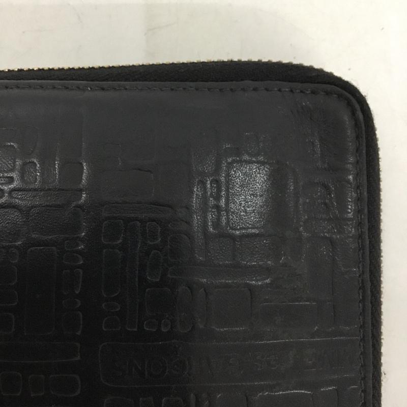 コムデギャルソン COMME des GARCONS 財布 二つ折り ラウンドファスナー ロゴ、文字 黒 / ブラック /  メンズ USED 古着 中古 10130243