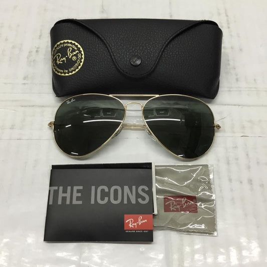レイバン Ray-Ban めがね・サングラス サングラス RB3026 AVIATOR LARGE METAL II ケース付き ロゴ、文字 金 / ゴールド /  メンズ USED 古着 中古 10107631
