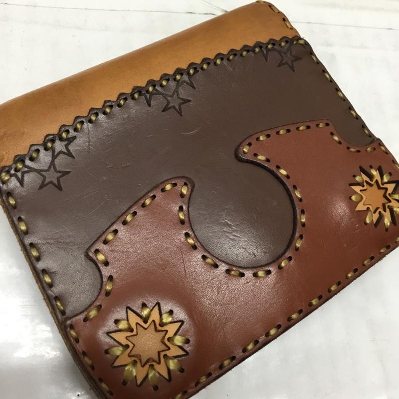 オジャガデザイン ojaga design 財布 二つ折り レザー  茶 / ブラウン /  メンズ USED 古着 中古 10117010