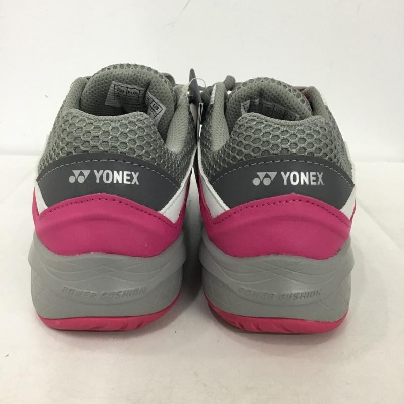 ヨネックス YONEX スニーカー スニーカー SHT103 テニスシューズ パワークッション103 箱有 23.5cm 23.5cm ロゴ、文字 白 / ホワイト / X 灰 / グレー / X 桃 / ピンク /  レディース USED 古着 中古 10147965