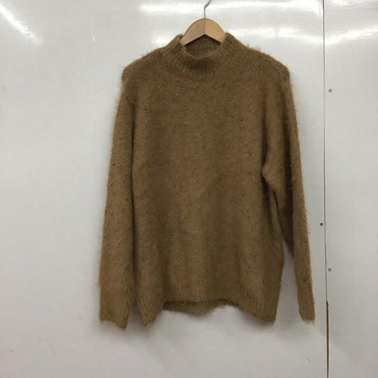 スタディオクリップ studio CLIP ニット、セーター 長袖 長袖ニットカットソー モヘアニット セーター L 総柄 ベージュ / ベージュ /  レディース USED 古着 中古 10145120