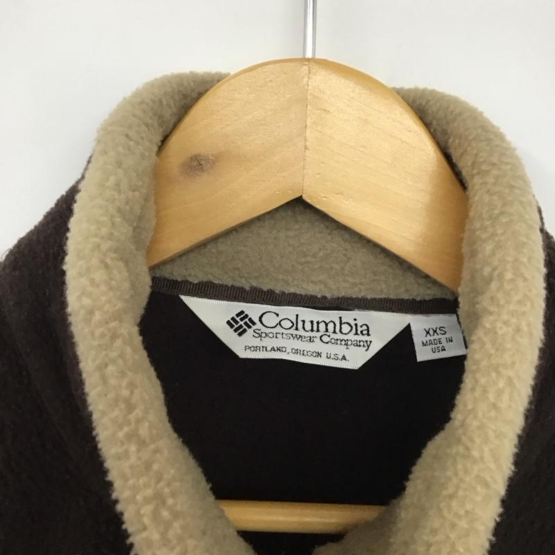 コロンビア Columbia ジャケット、上着 ジャケット、ブレザー フリースジャケット XXS ロゴ、文字 茶 / ブラウン /  メンズ USED 古着 中古 10145768