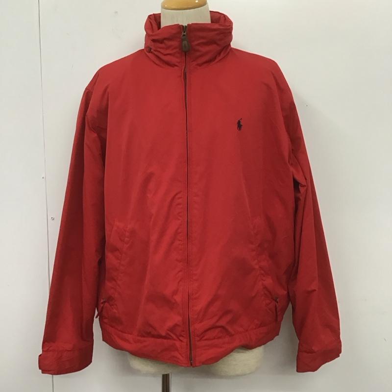 ラルフローレン RALPHLAUREN ジャケット、上着 ジャンパー、ブルゾン ジップアップジャケット アウター カジュアルジャケット ジャンパー L ロゴ、文字 赤 / レッド /  メンズ USED 古着 中古 10107100