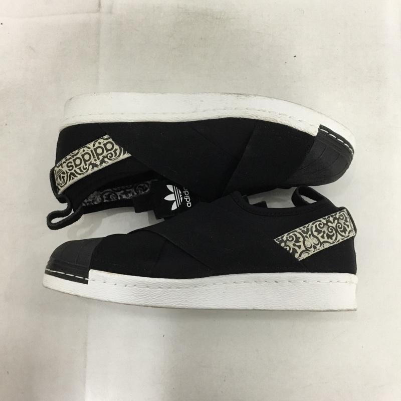 アディダス adidas スニーカー スニーカー BY9142 SUPERSTAR SlipOn スリッポン 22.5cm 22.5cm ロゴ、文字 黒 / ブラック /  レディース USED 古着 中古 10149456