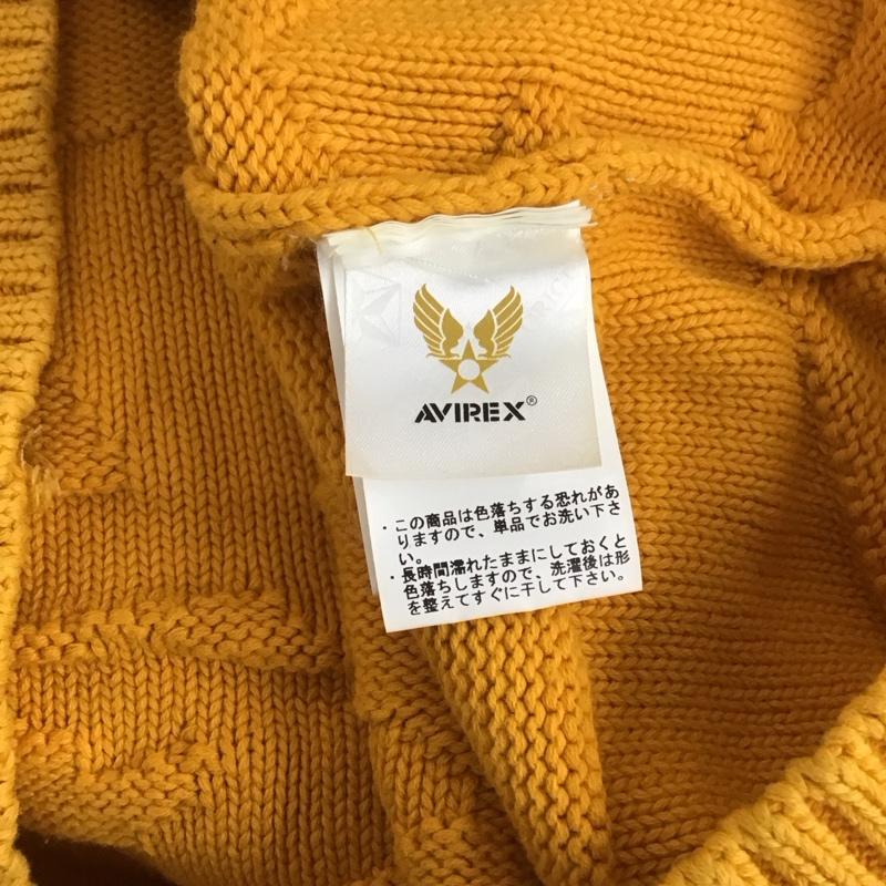 アヴィレックス AVIREX ニット、セーター 長袖 FREE 無地 黄 / イエロー /  レディース USED 古着 中古 10139937