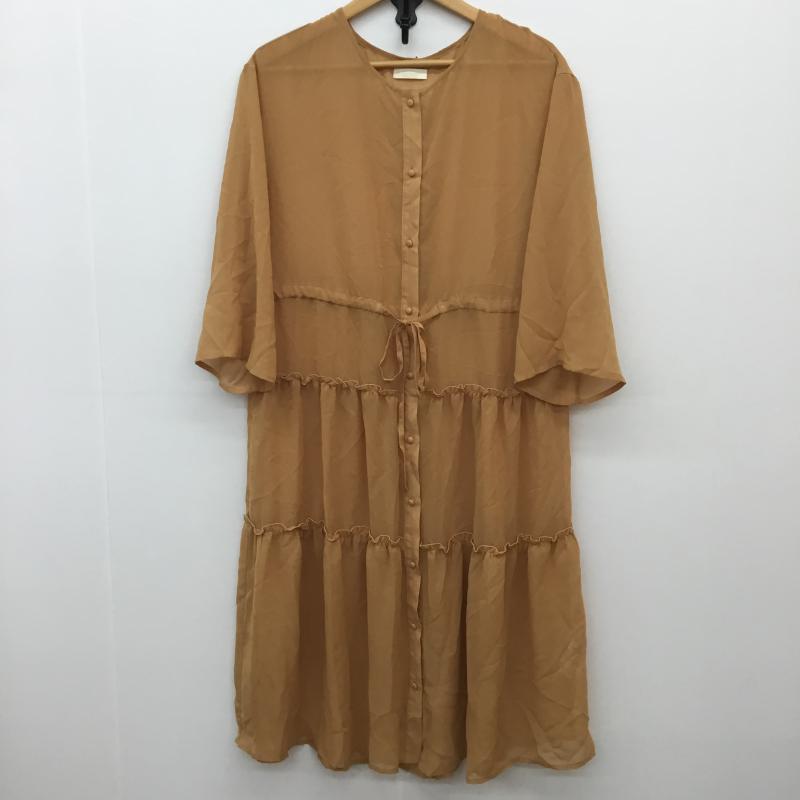 アースミュージックアンドエコロジー earth music&ecology ワンピース ロングスカート FREE 無地 橙 / オレンジ /  レディース USED 古着 中古 10069118