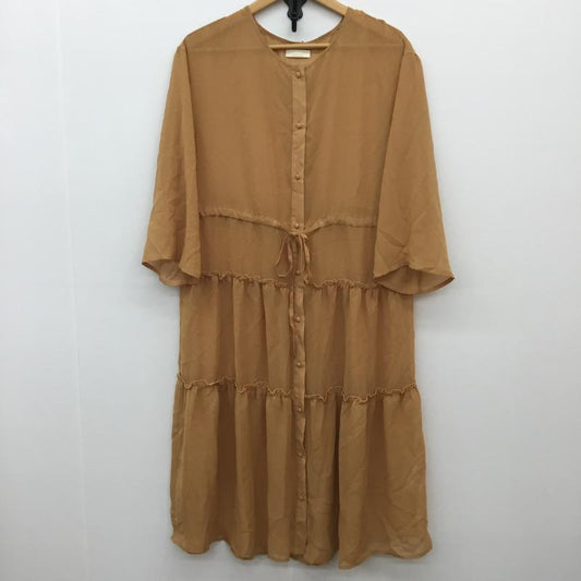 アースミュージックアンドエコロジー earth music&ecology ワンピース ロングスカート FREE 無地 橙 / オレンジ /  レディース USED 古着 中古 10069118