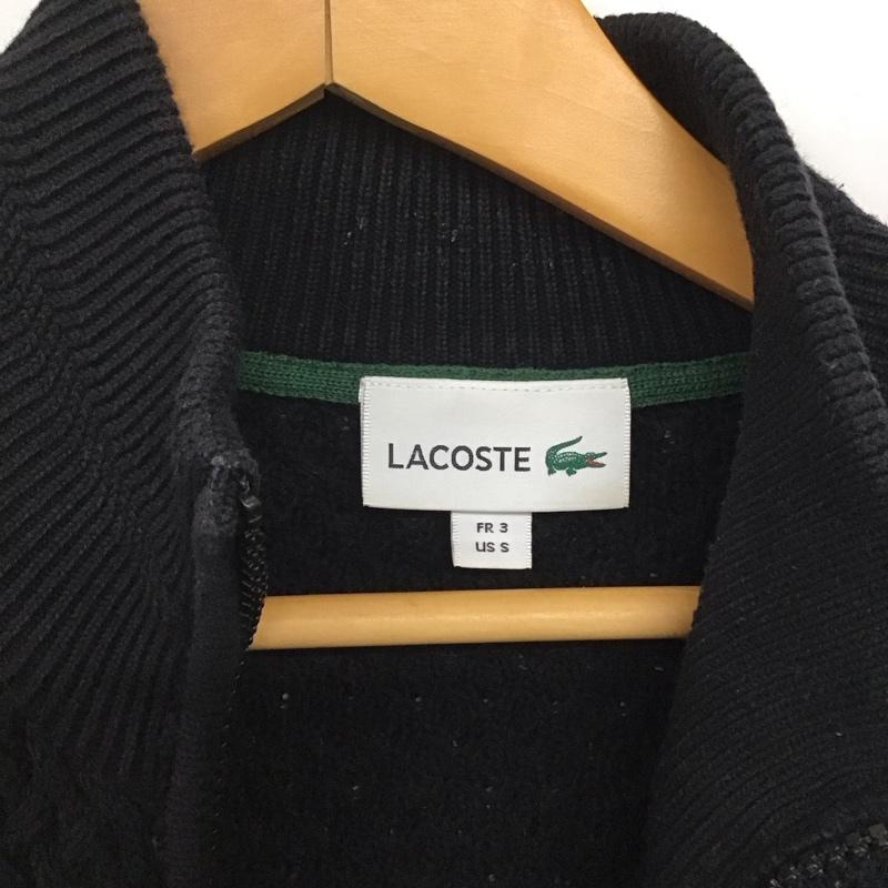 ラコステ LACOSTE カーディガン 長袖 長袖ニットカーディガン ジップアップジャケット アウター 3 ロゴ、文字 紺 / ネイビー /  メンズ USED 古着 中古 10144458