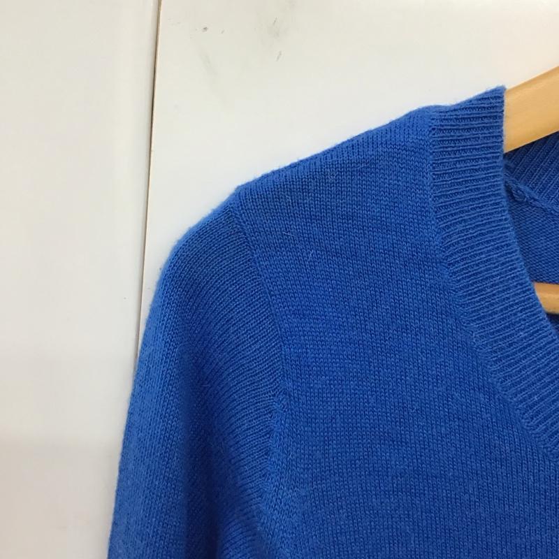 マウジー MOUSSY ワンピース ロングスカート 長袖ニットワンピース クルーネック FREE 無地 青 / ブルー /  レディース USED 古着 中古 10117910