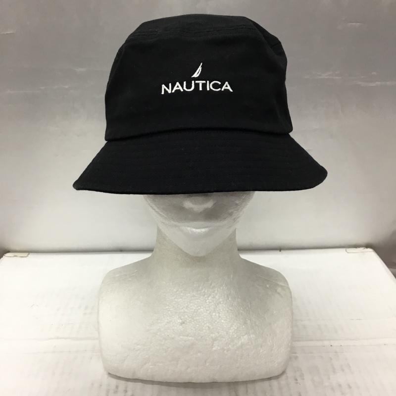 ノーティカ NAUTICA 帽子 ハット バケットハット ロゴ、文字 黒 / ブラック /  メンズ USED 古着 中古 10107898