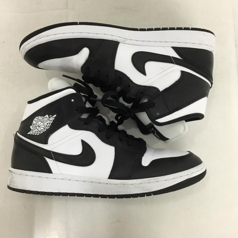 ナイキ NIKE スニーカー スニーカー DV0991-101 WMNS AIR JORDAN 1 MID 27.5cm 27.5cm ロゴ、文字 白 / ホワイト / X 黒 / ブラック /  メンズ USED 古着 中古 10148392