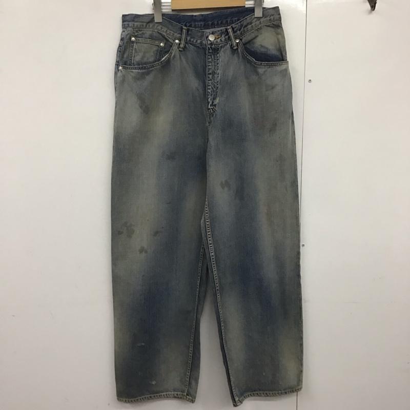 アンセルム ANCELLM パンツ デニム、ジーンズ anc-pt78 AGINGSTRAIGHT5PDENIMPANTS ボトム 3 ダメージ加工 インディゴ / インディゴ /  メンズ USED 古着 中古 10143453