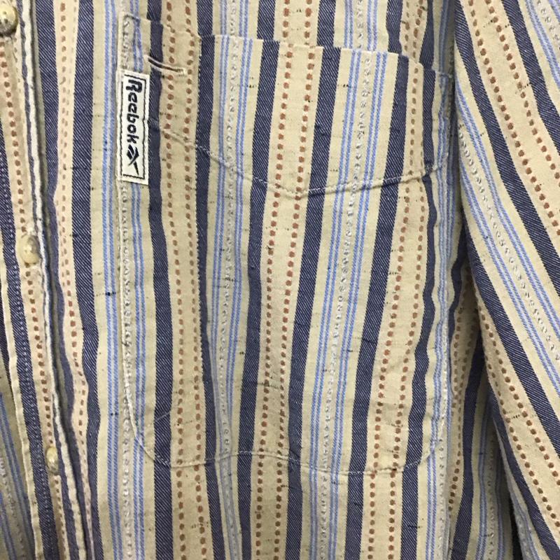 リーボック Reebok シャツ、ブラウス 長袖 長袖シャツ ストライプシャツ カラーシャツ ボタンダウンシャツ L ストライプ マルチカラー / マルチカラー /  メンズ USED 古着 中古 10133123