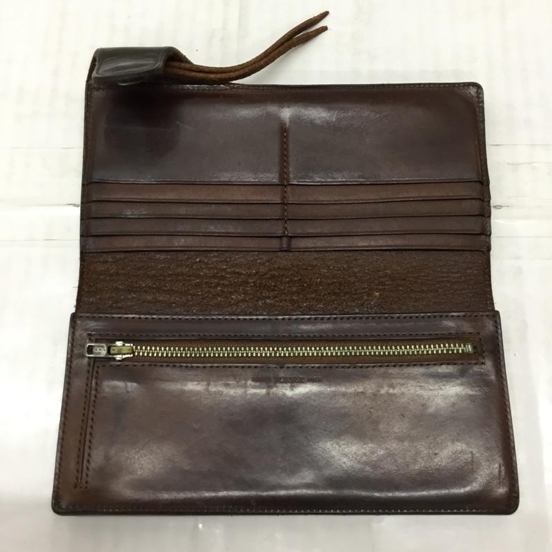 ポーター PORTER 財布 長財布 レザー 無地 茶 / ブラウン /  メンズ USED 古着 中古 10117609
