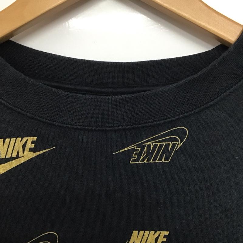 ナイキ NIKE トレーナー 長袖 bv4995-010 XL ロゴ、文字 X プリント 黒 / ブラック /  レディース USED 古着 中古 10146775