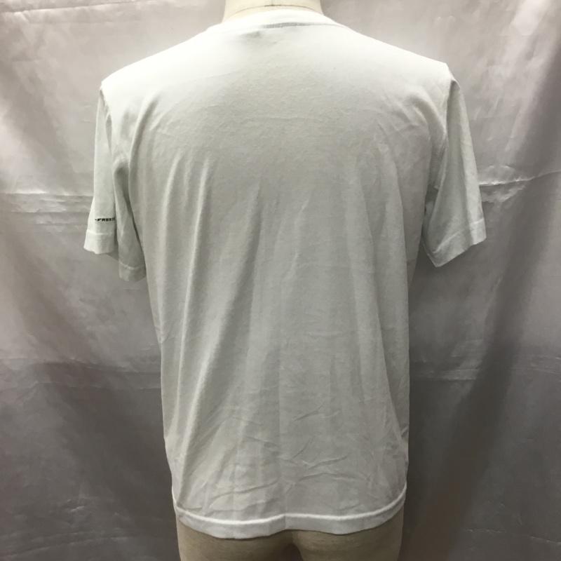コロンビア Columbia Tシャツ 半袖 半袖カットソー プリントTシャツ クルーネックカットソー S ロゴ、文字 白 / ホワイト /  メンズ USED 古着 中古 10114095