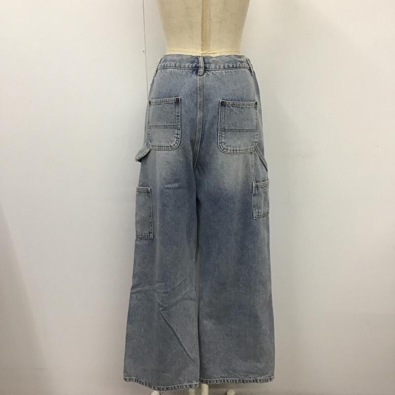 フリークスストア FREAK S STORE パンツ デニム、ジーンズ 1142248903702 ダブルニーデニム カーヴィーパンツ M 無地 青 / ブルー /  レディース USED 古着 中古 10118707