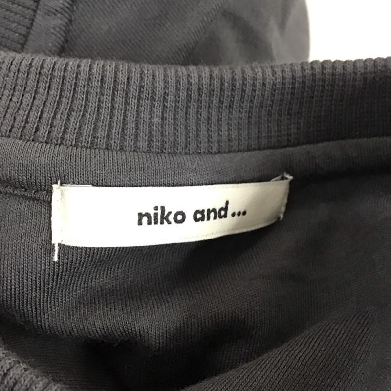 ニコアンド niko and... トレーナー 長袖 長袖トレーナー スウェット クルーネック リブスウェットカットソー FREE 無地 黒 / ブラック /  レディース USED 古着 中古 10123927