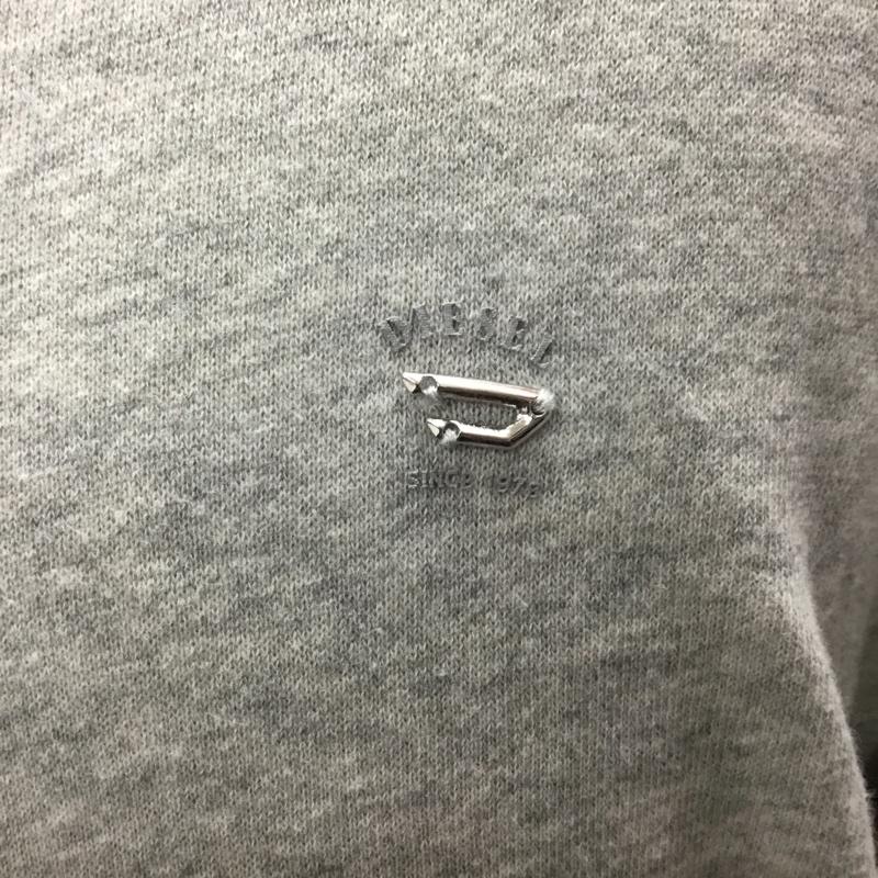 ディーゼル DIESEL カットソー 長袖 長袖カットソー クルーネックカットソー ロングスリーブカットソー L ロゴ、文字 灰 / グレー /  メンズ USED 古着 中古 10114155