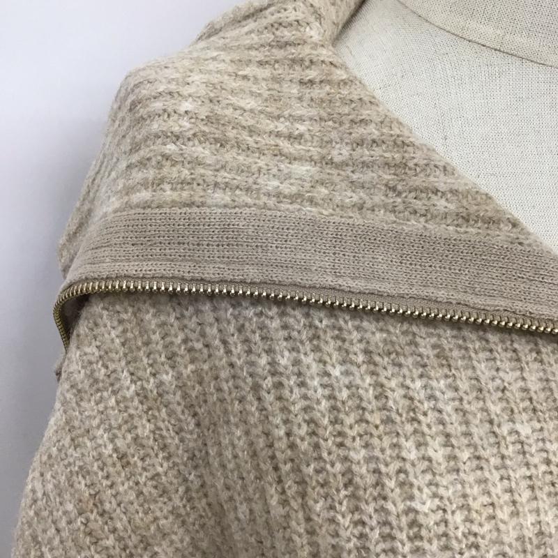ナチュラルクチュール natural couture ワンピース ミニスカート 0322090890 ハーフZIPミニニットワンピース FREE 無地 ベージュ / ベージュ /  レディース USED 古着 中古 10115274