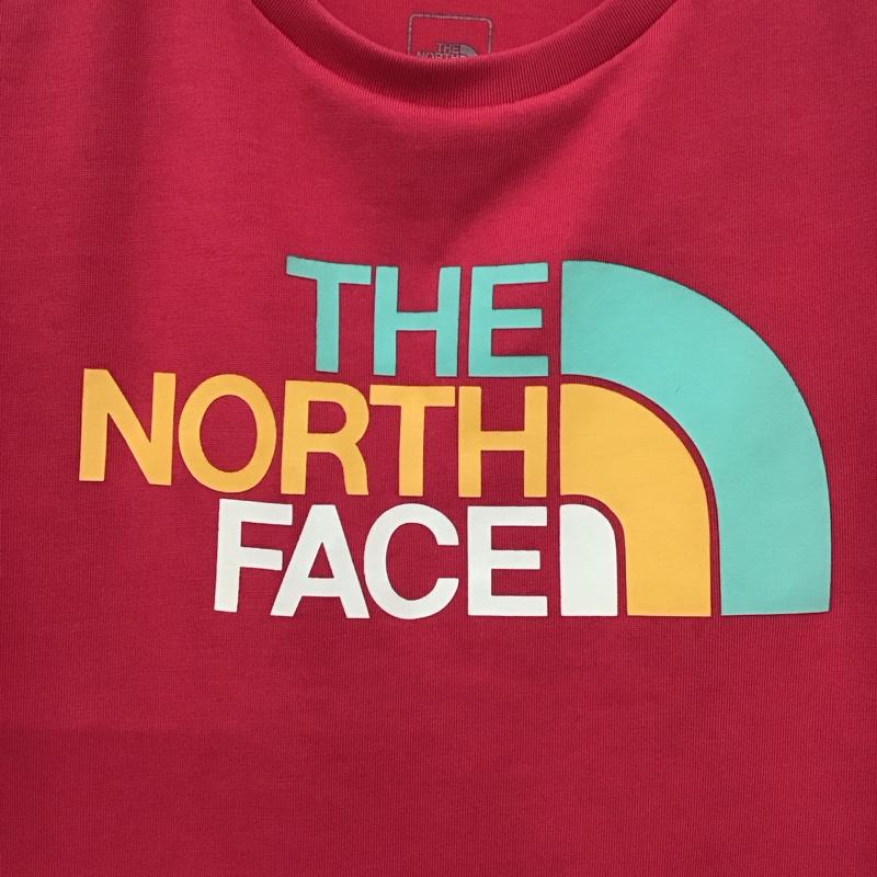 ザノースフェイス THE NORTH FACE Tシャツ 半袖 半袖カットソー プリントTシャツ クルーネックカットソー 130cm ロゴ、文字 赤 / レッド /  ボーイズ USED 古着 中古 10124131
